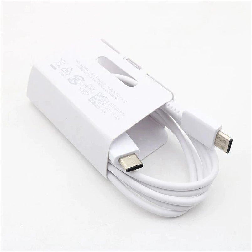 Cavo originale doppio Type-C Accessori Samsung Bianco 